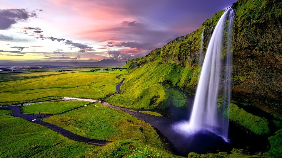 Foto vom Seljalandsfoss Wasserfall in Island